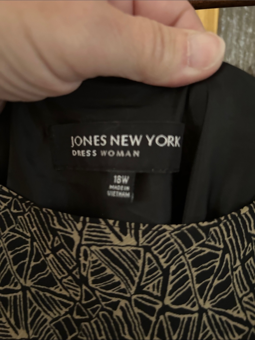 Jones New York Black and Gold Sleeveless V-Neck Maxi Dress - Picture 3 of 5